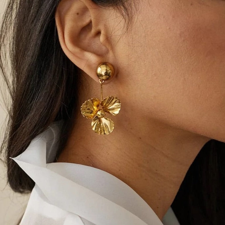 Elegant Petal Drop Earrings