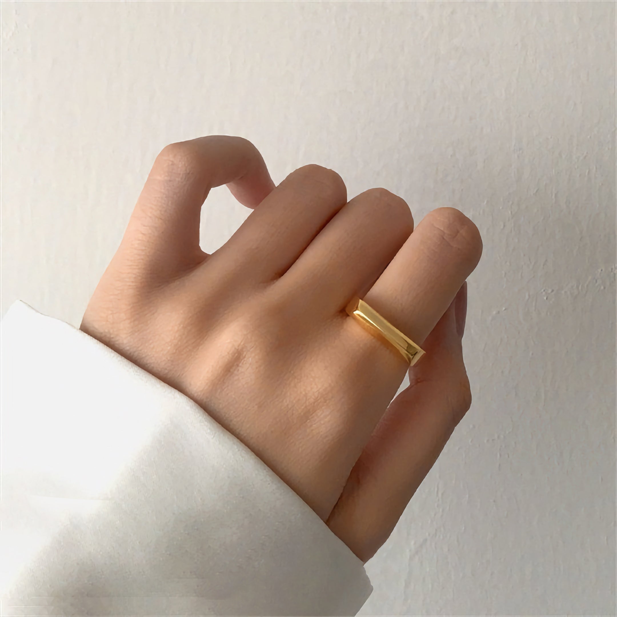 Aura Geometric Gold Ring
