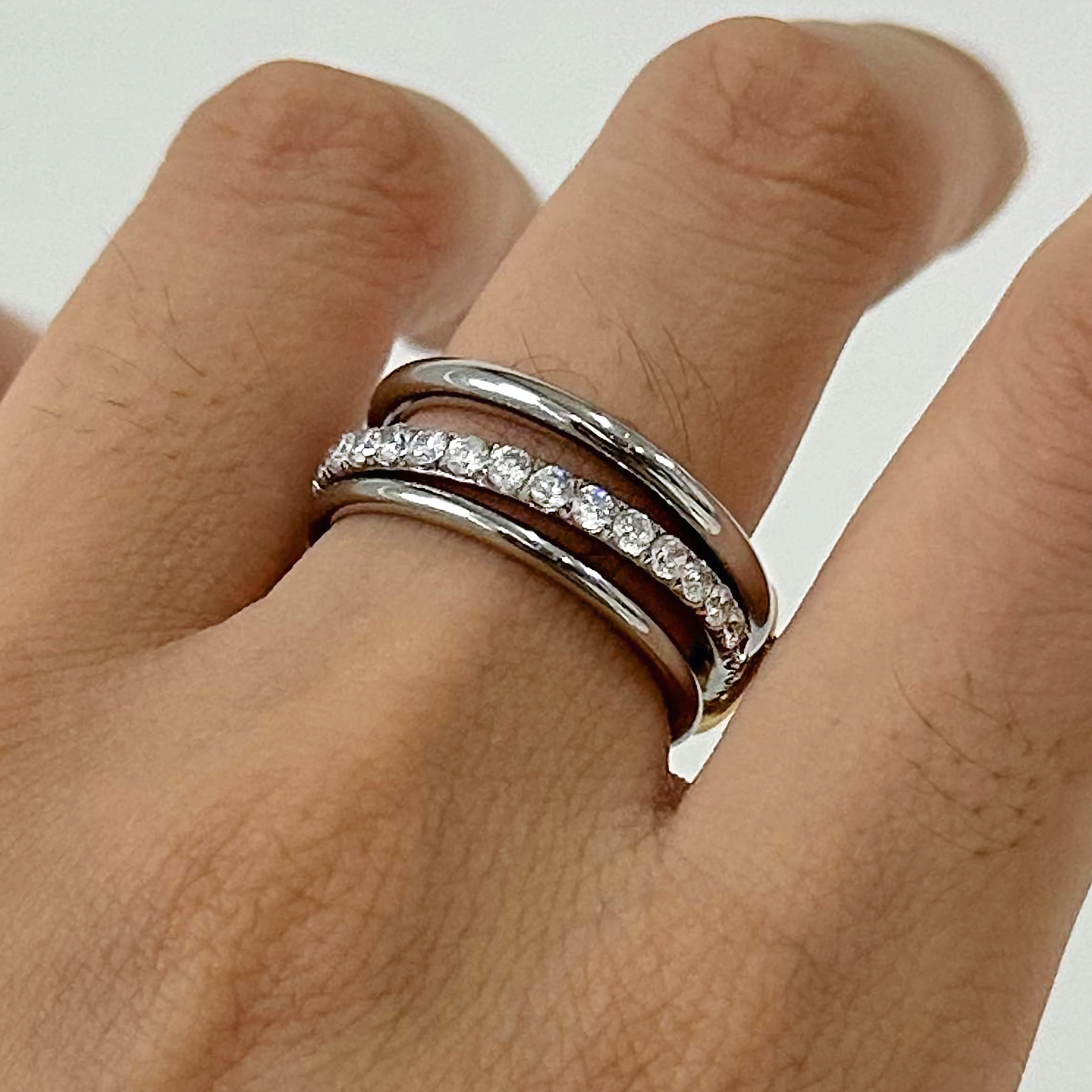 Evadne Sparkle Stack Ring