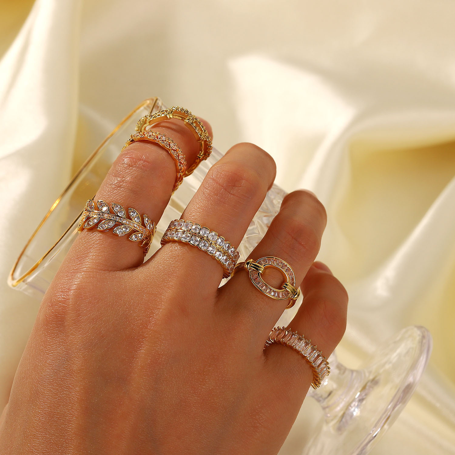 Radiant Gold Sparkle Ring
