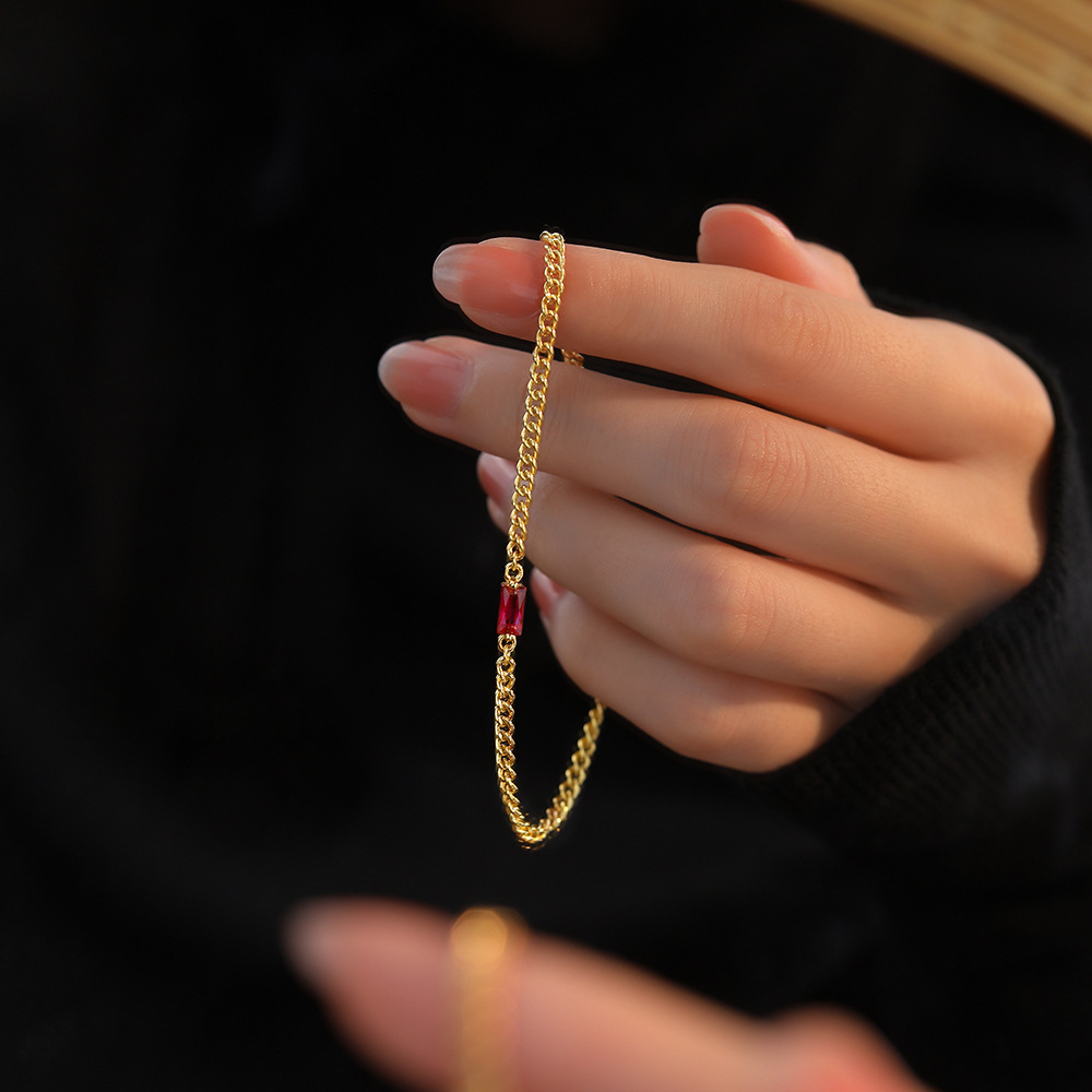 Ruby Radiance Gold Bracelet