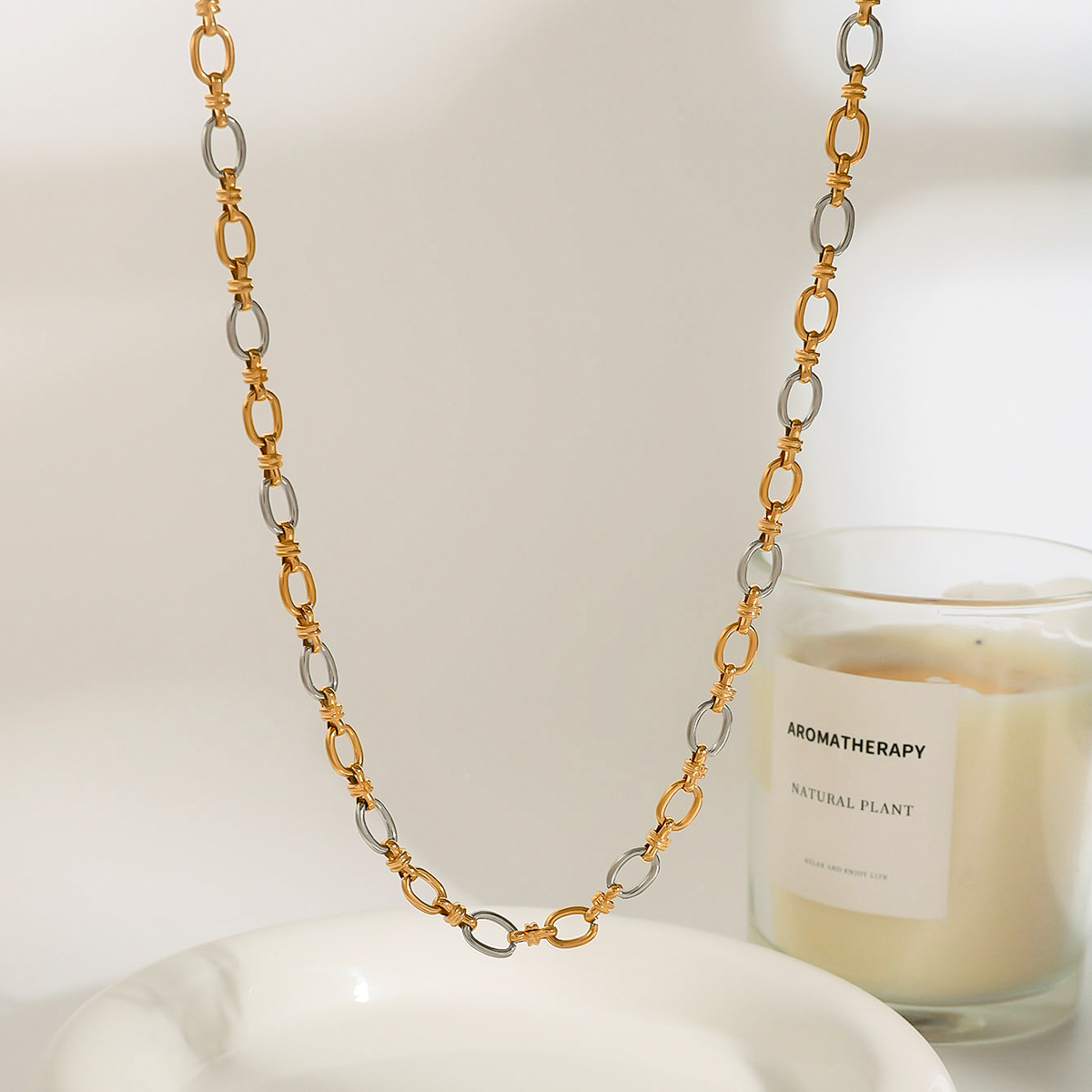 DuoTone Gold Elegance Necklace