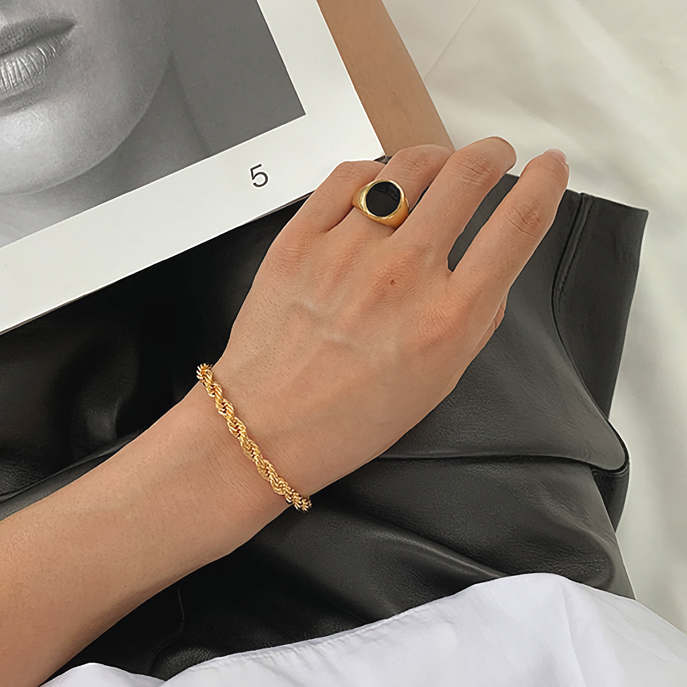 Ethereal Gold Rope Bracelet