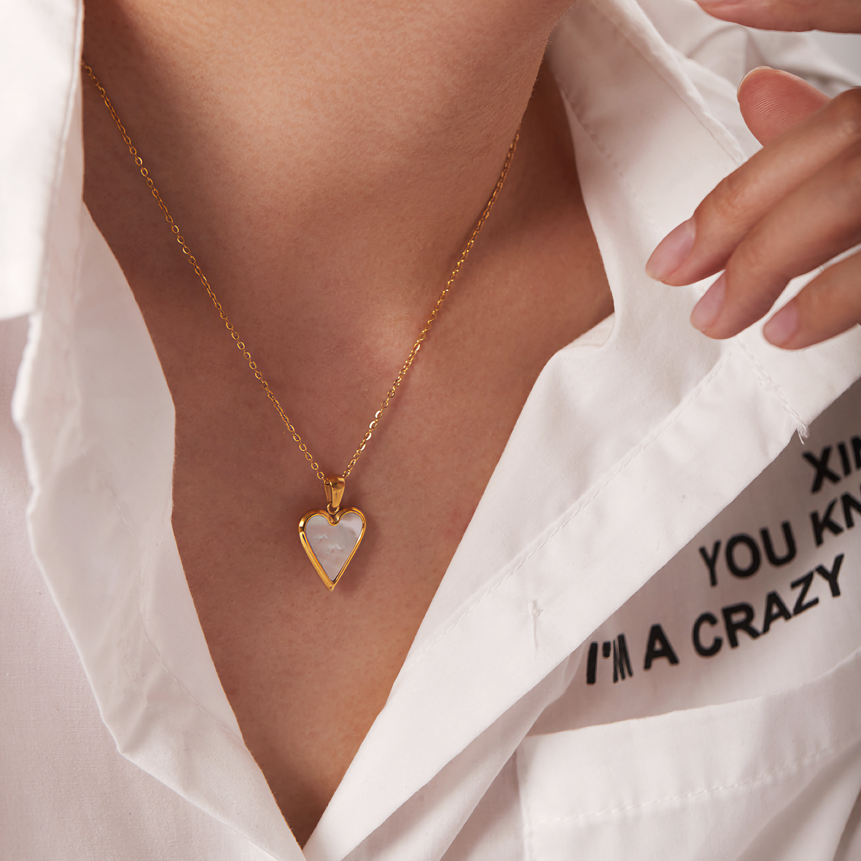 Radiant Heart Gold Necklace