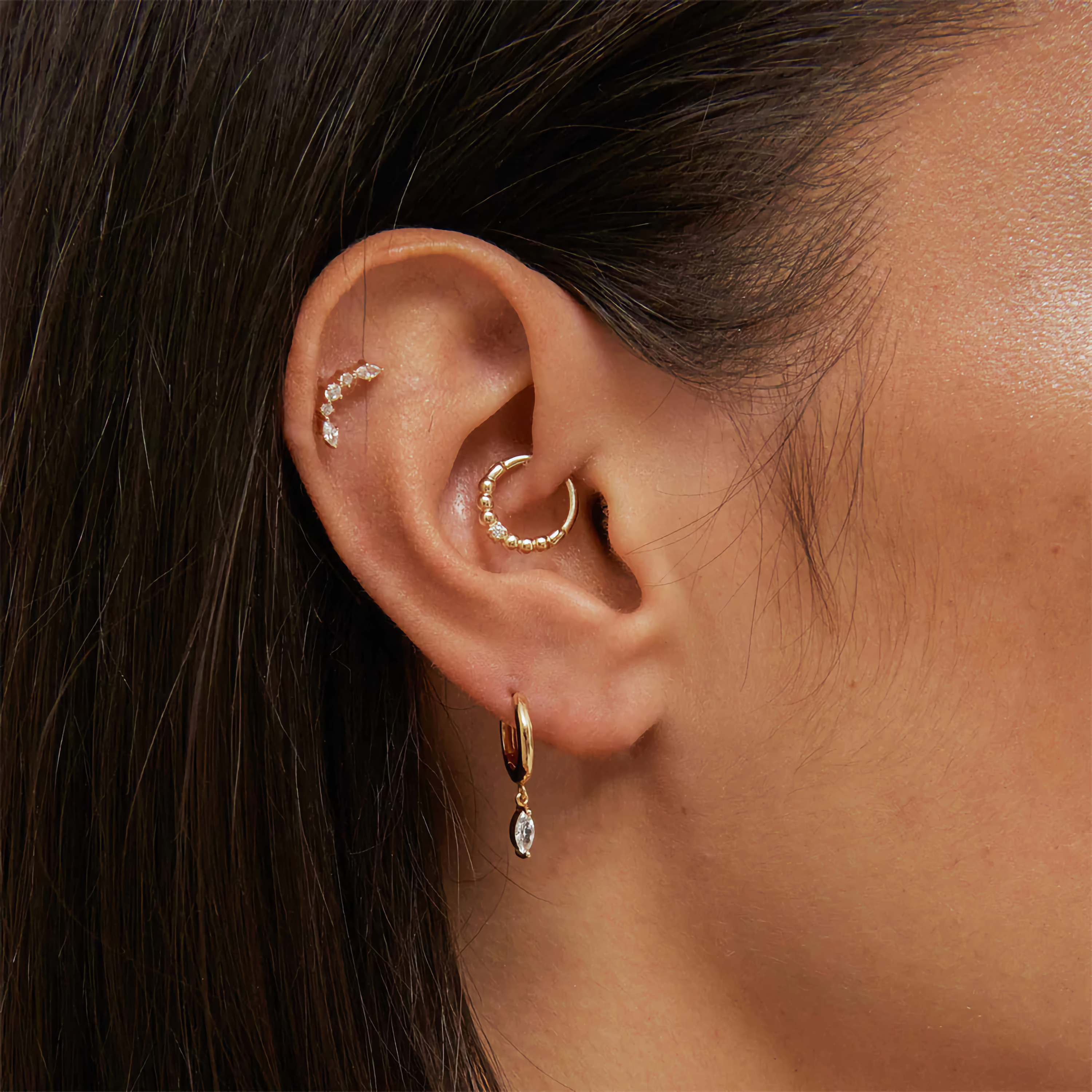 Radiant Diamond Sparkle Hoops