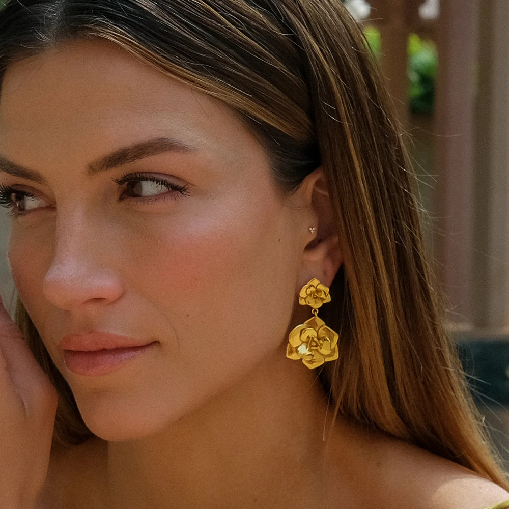Gilded Petal Earrings