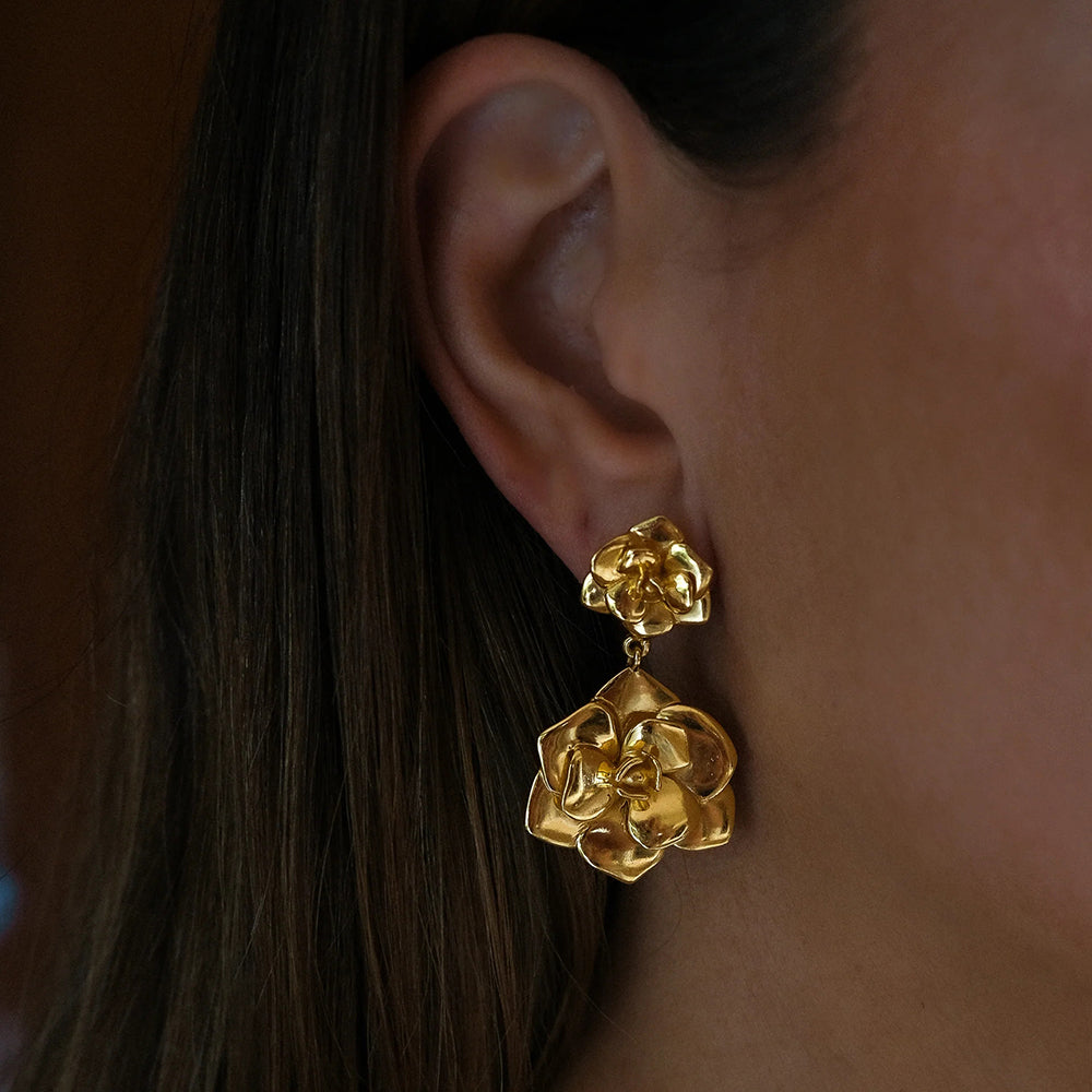 Gilded Petal Earrings