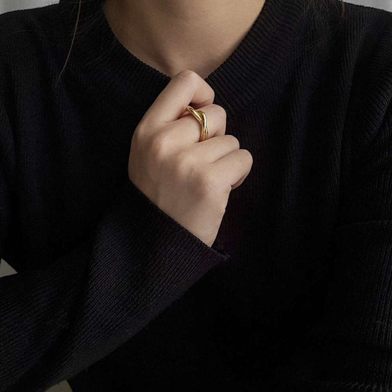 Twisted Bliss Gold Ring