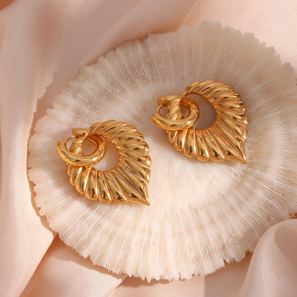 Penelope Twisted Leaf Earrings