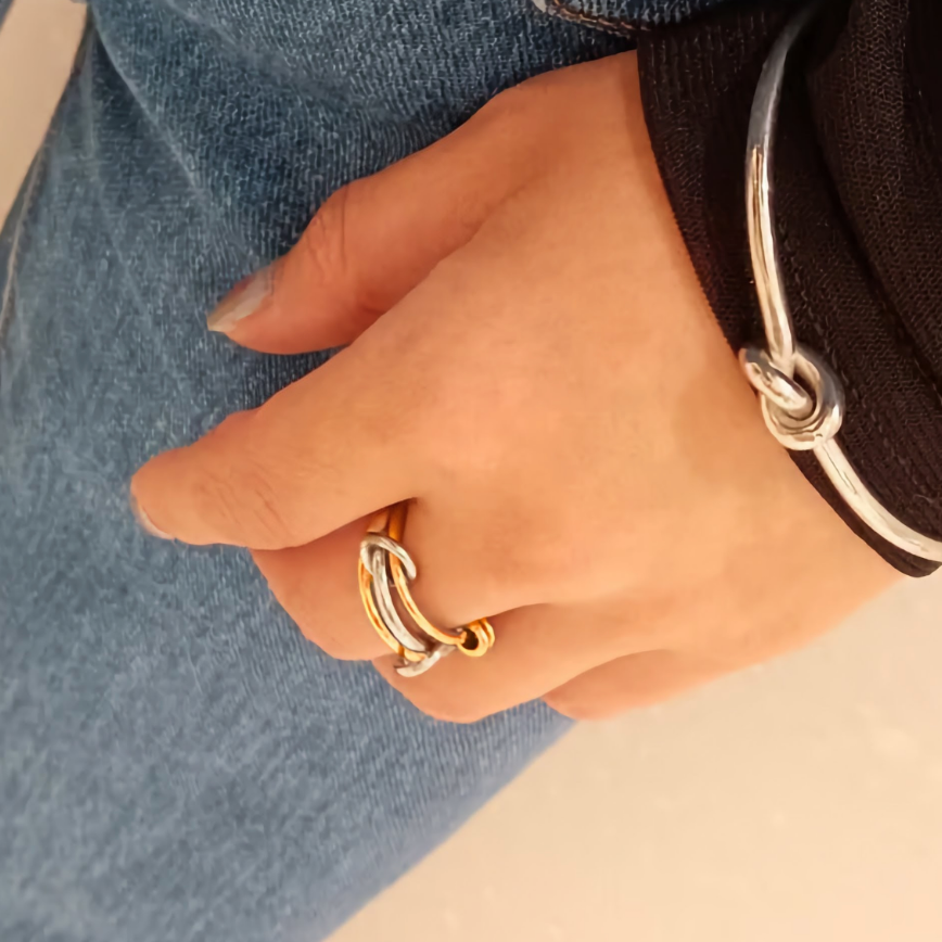 Shimmering Duo Stacking Ring