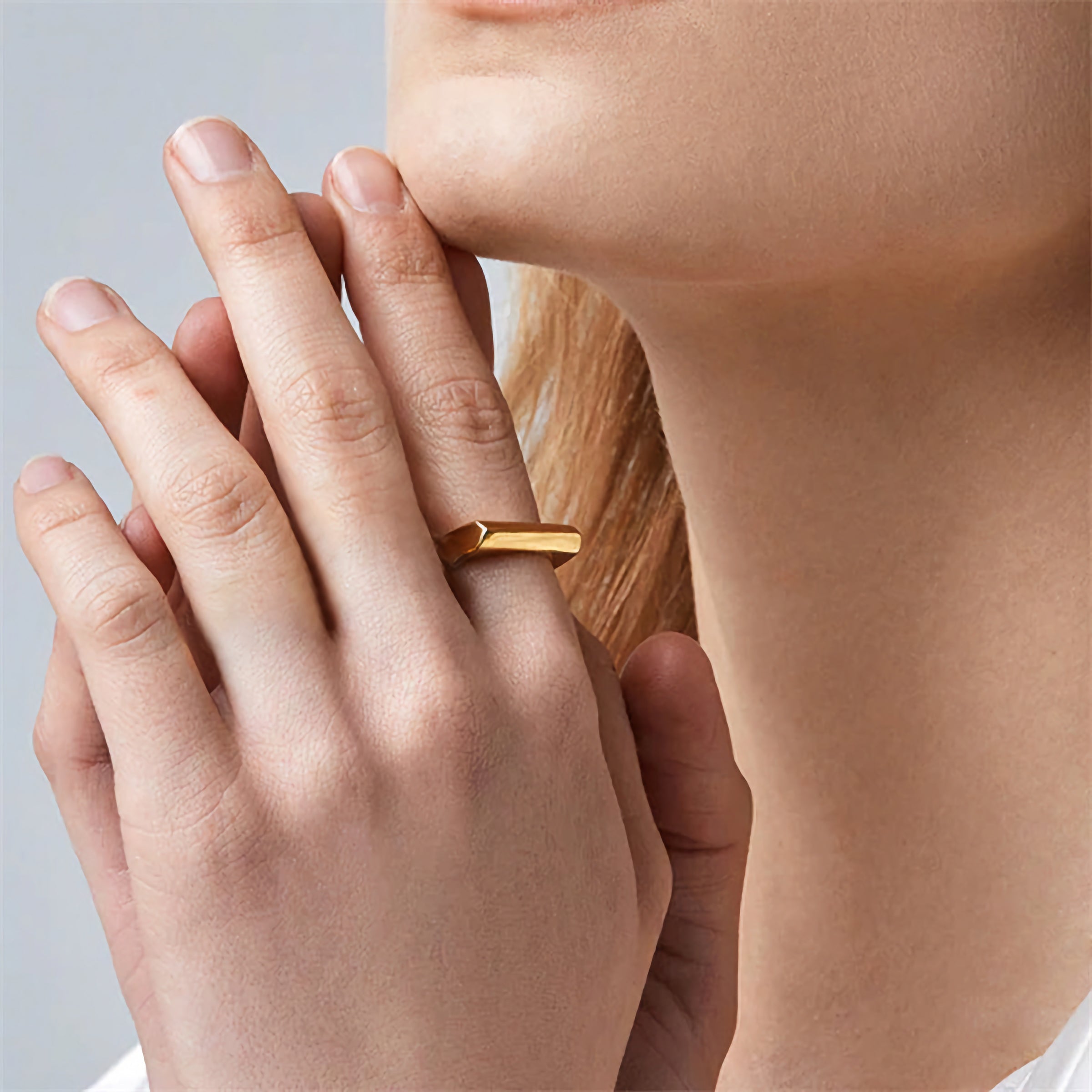 Aura Geometric Gold Ring