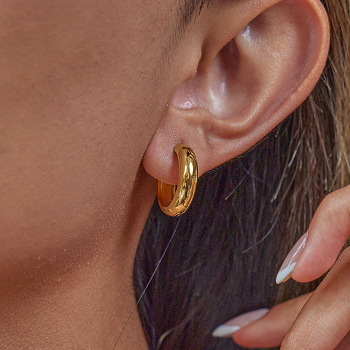 GlowStack Gold Hoop Trio