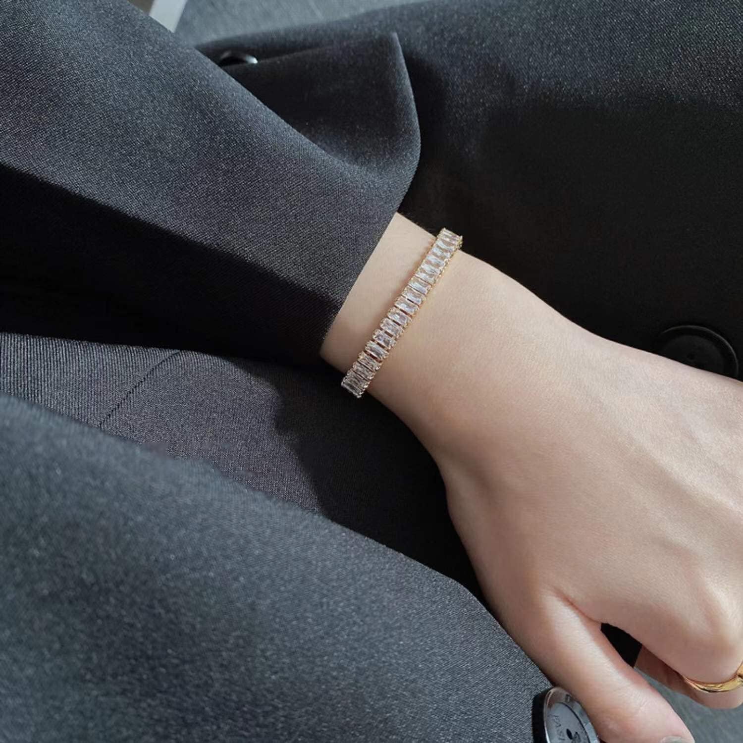 Radiant Gold Tennis Bracelet