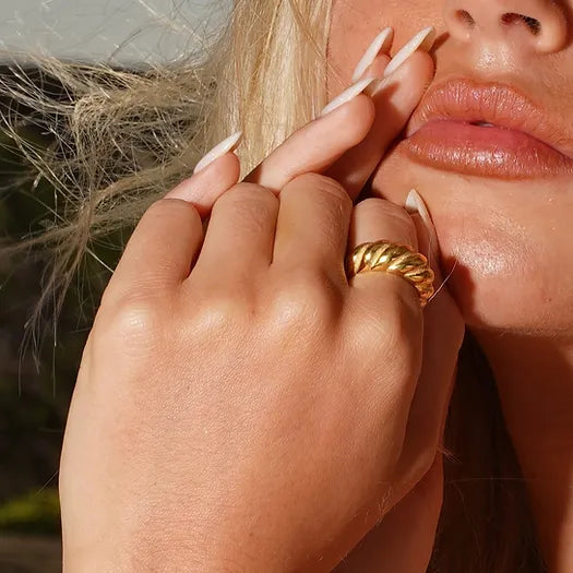 Golden Crescent Ring