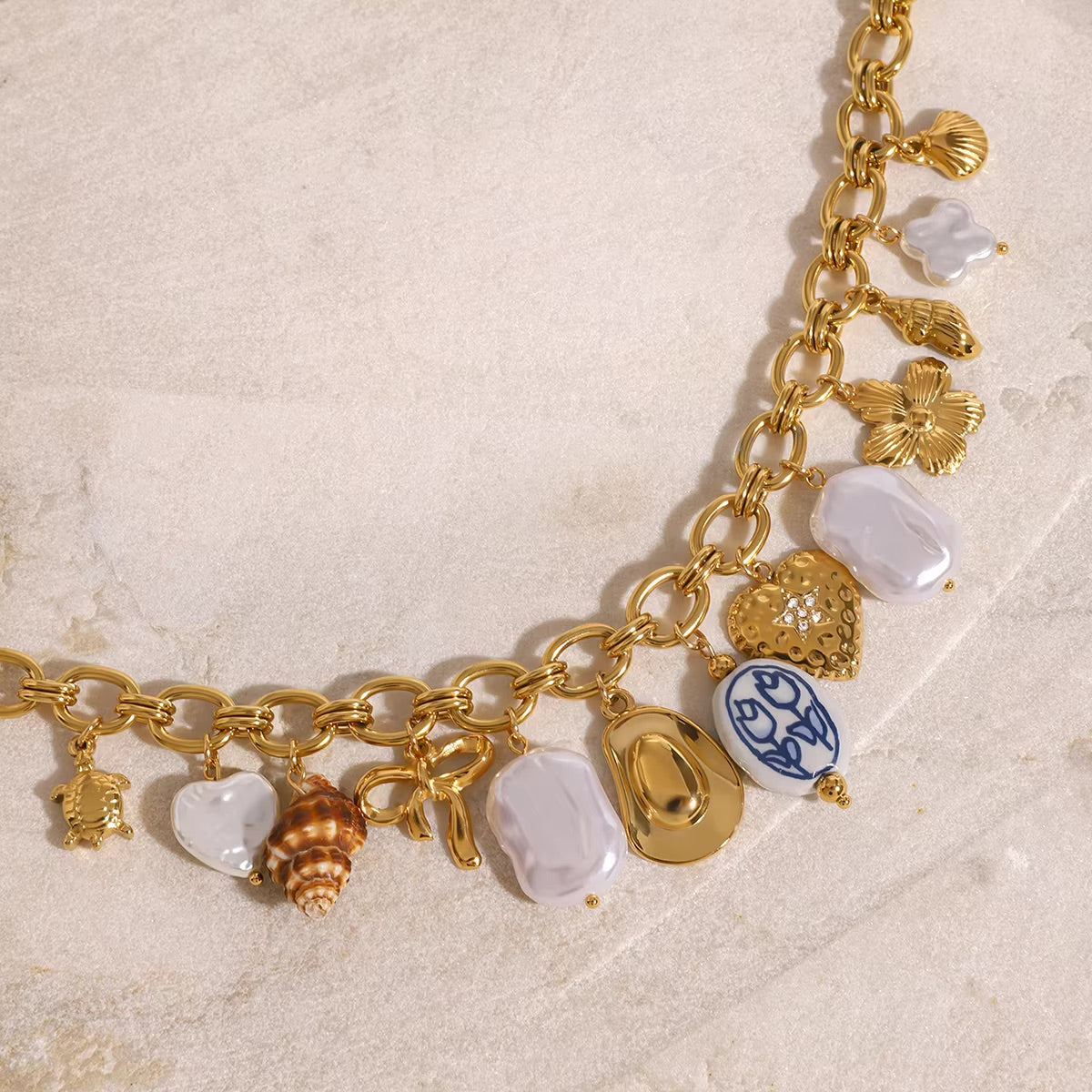 Seafoam Shimmer Ocean Necklace