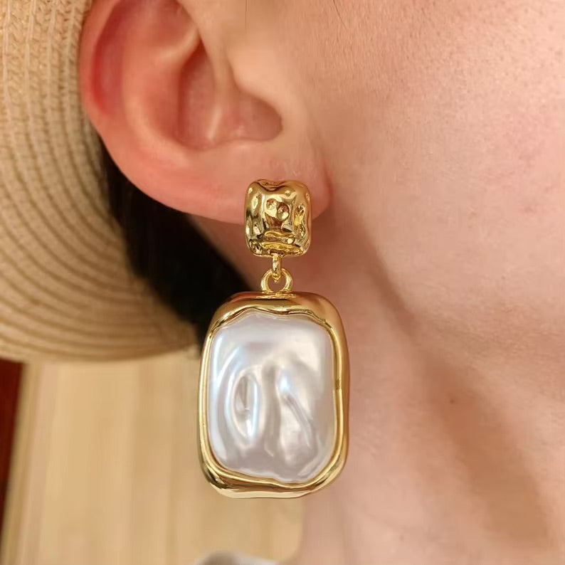 Brittany Baroque Pearl Earrings