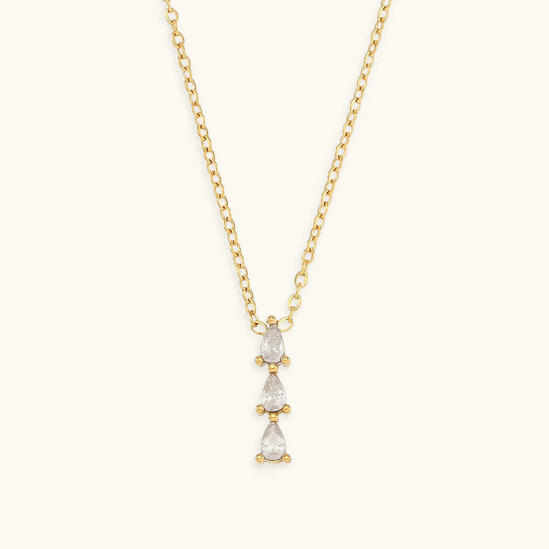 Alana Teardrop Diamond Simulant Necklace