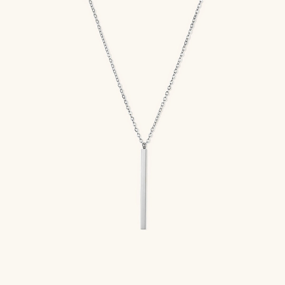 Elegant Gold Bar Pendant Necklace