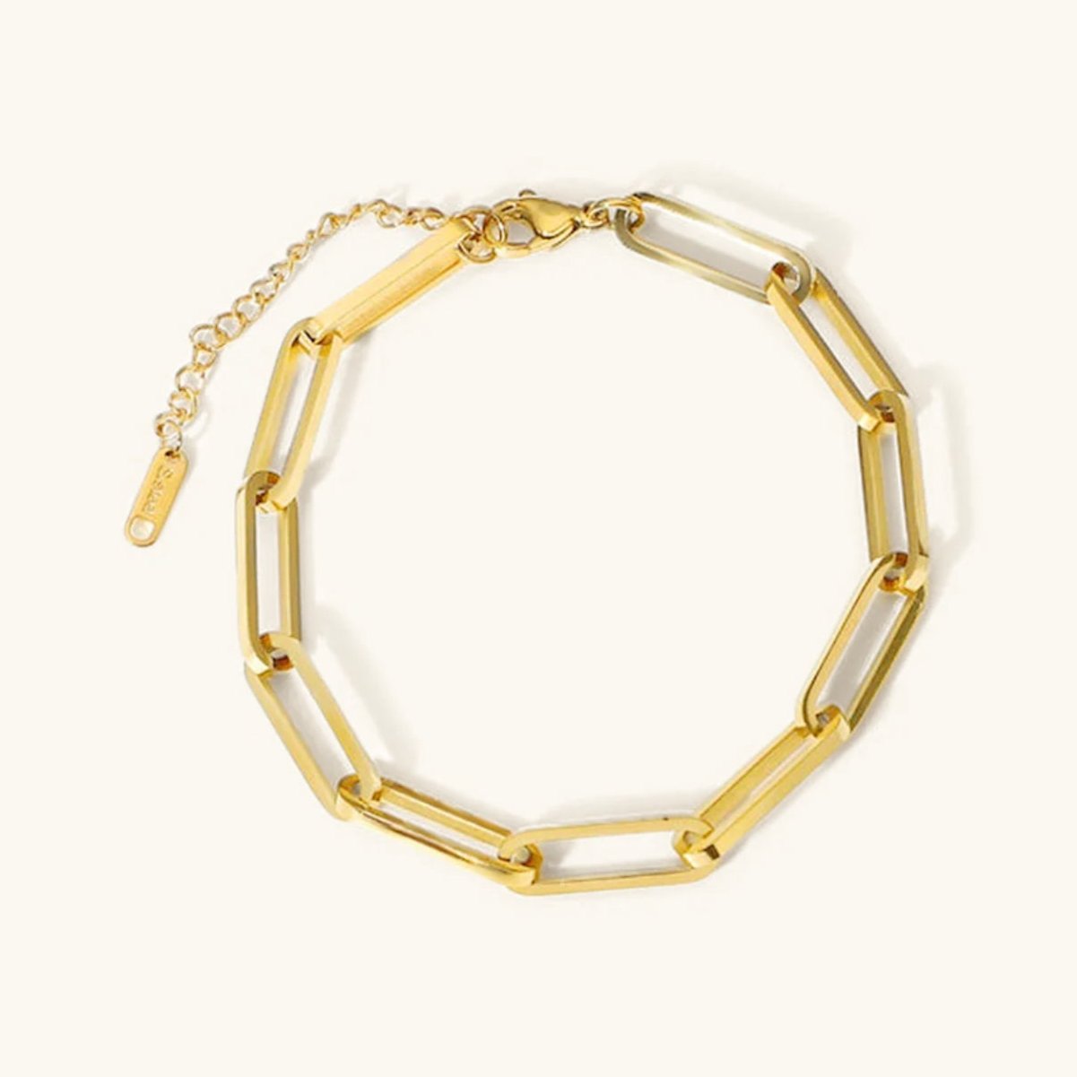 Chic Paperclip Chain Bracelet - Gold