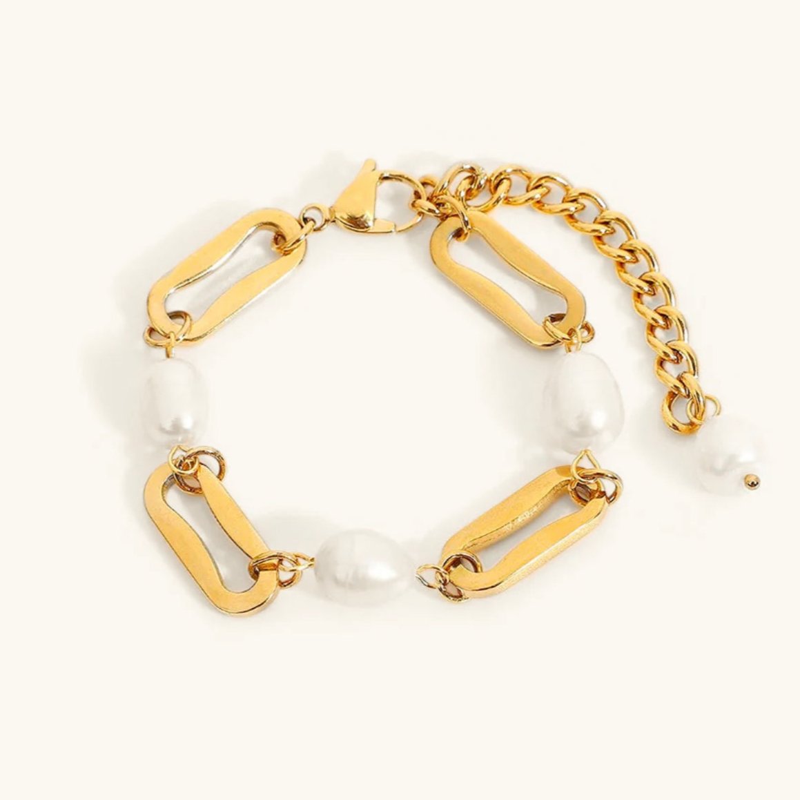 Luxe Pearl Chain Bracelet