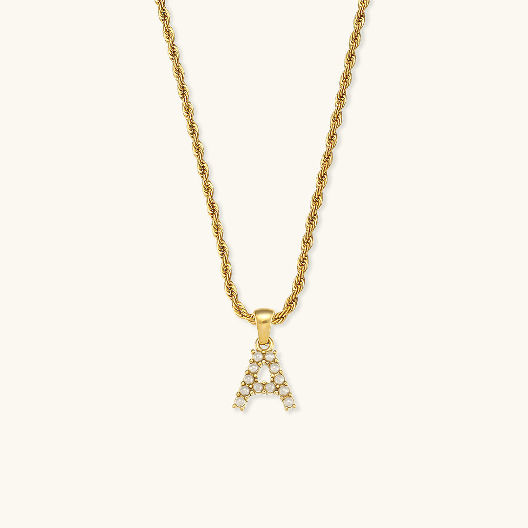 Personalized Pearl Initial Necklace