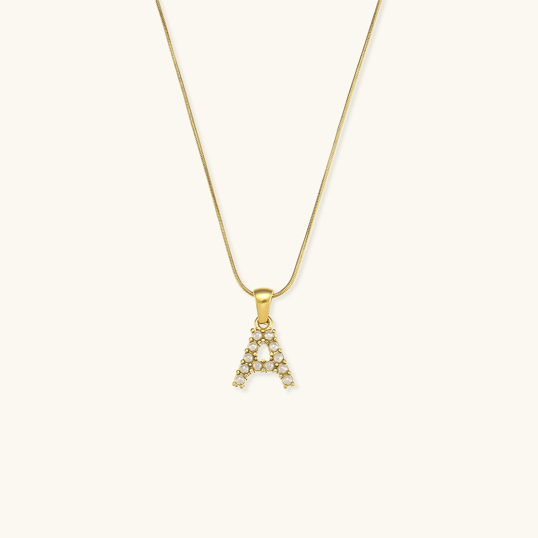 Personalized Pearl Initial Necklace
