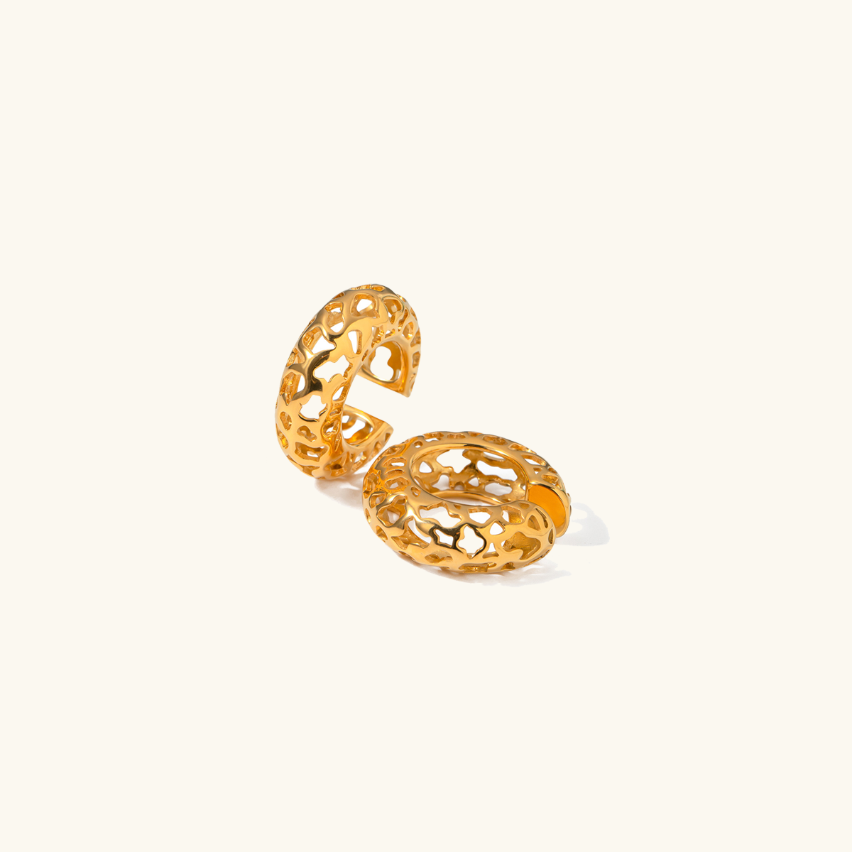 Luminous Gold Lace Earrings