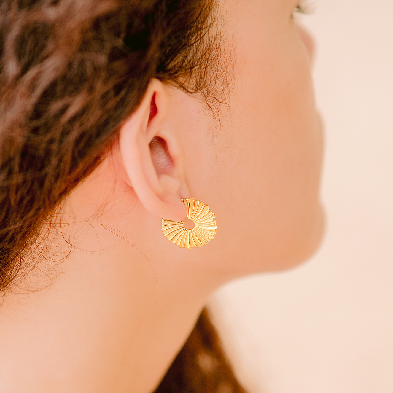 Elegant Wave Gold Earrings