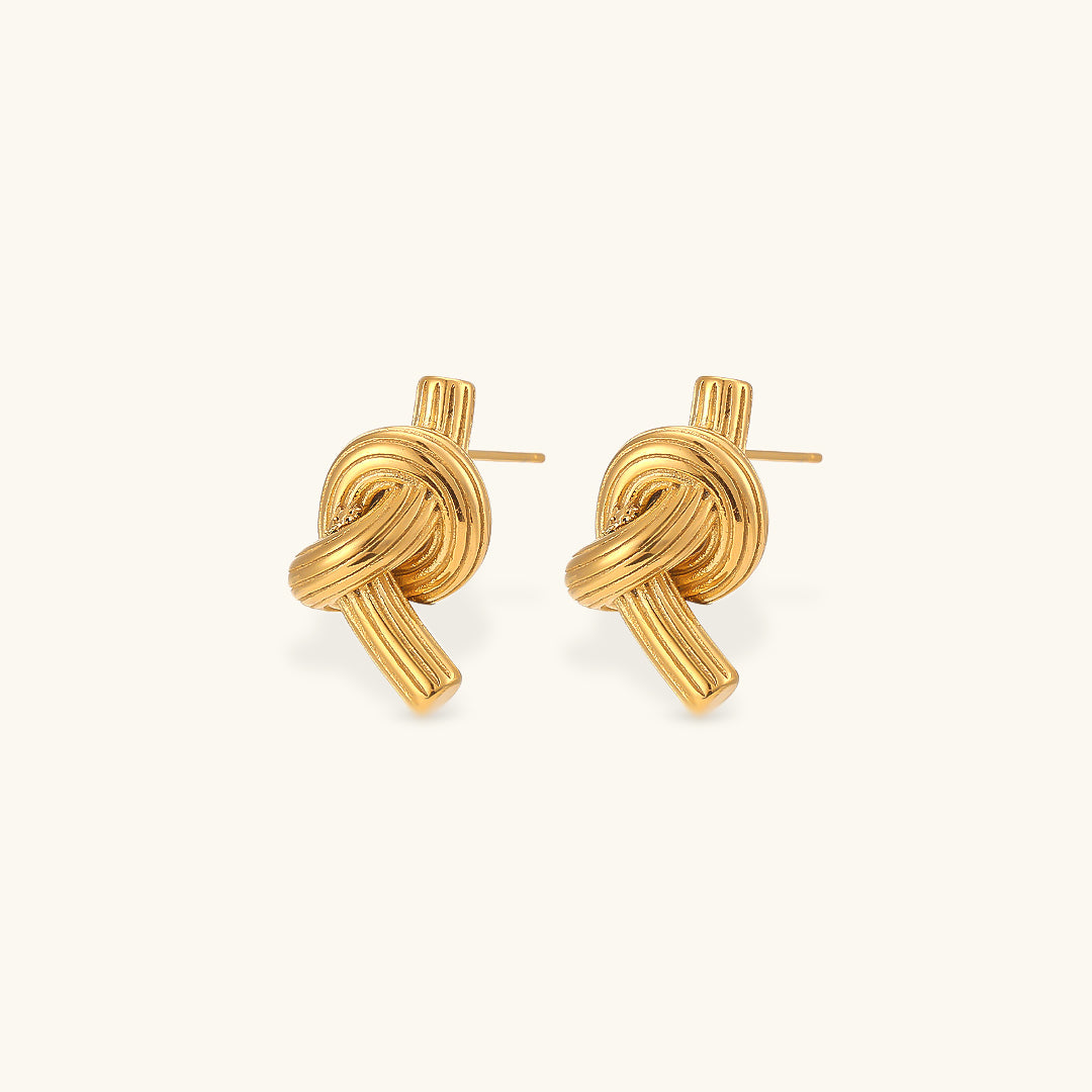 Elegant Gold Knot Earrings