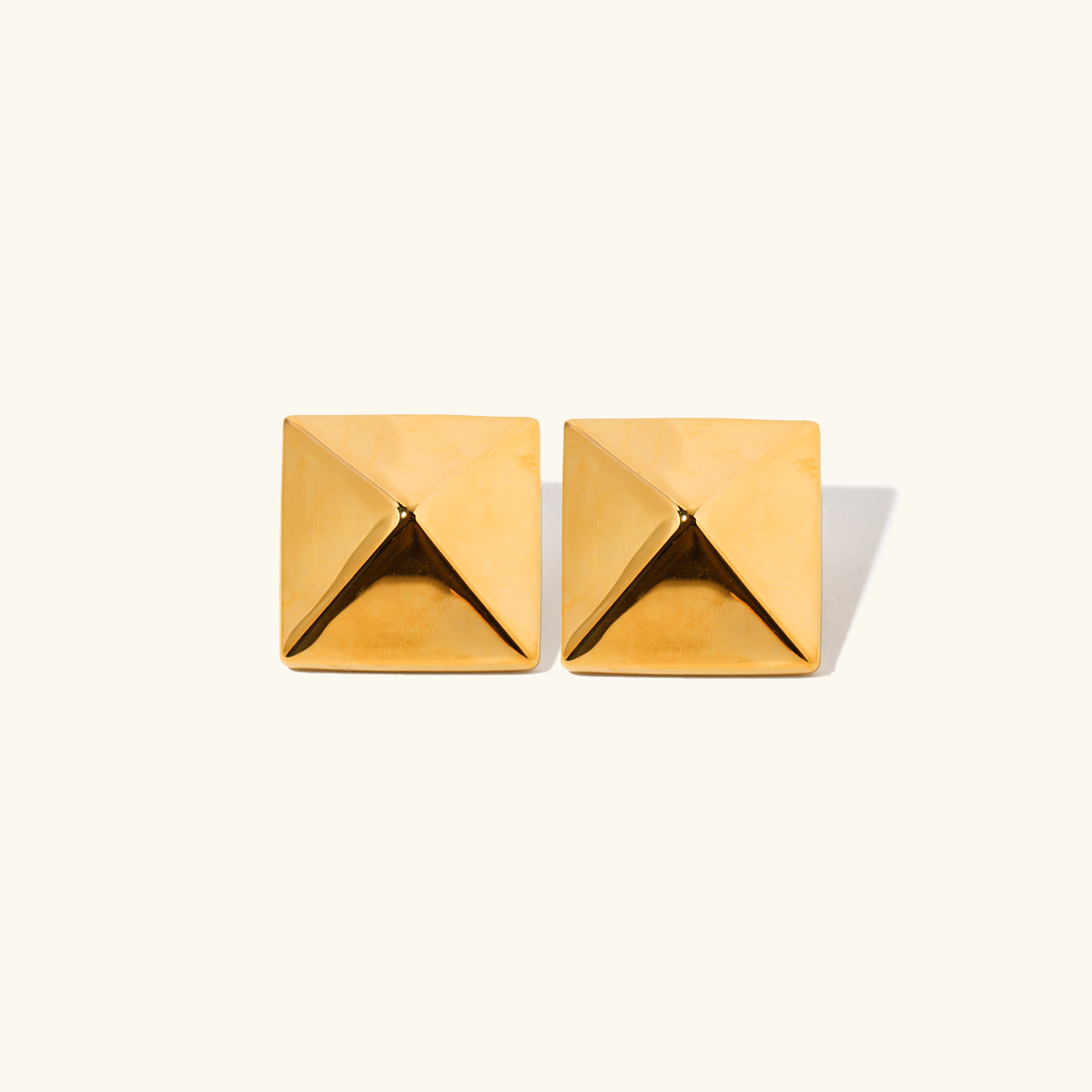 Barbara Edgy Gold Earrings