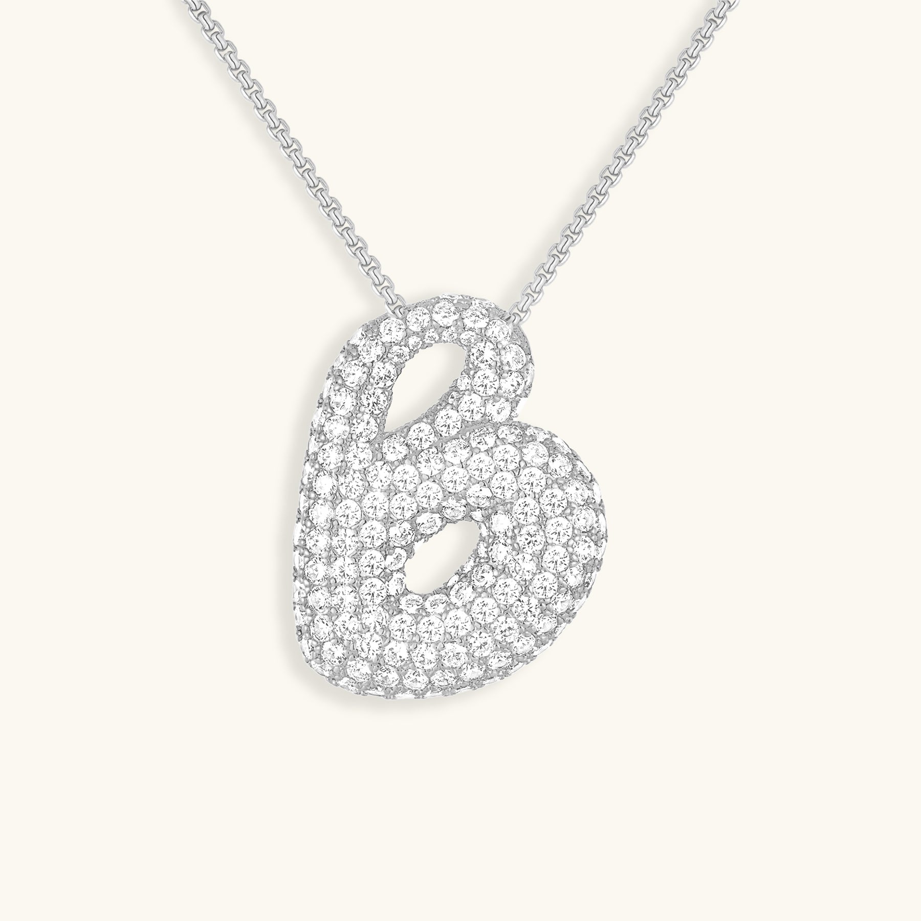 Bespoke Diamond Initial Pendant Necklace