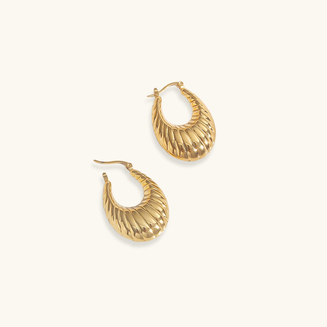 Golden Crescent Hoops