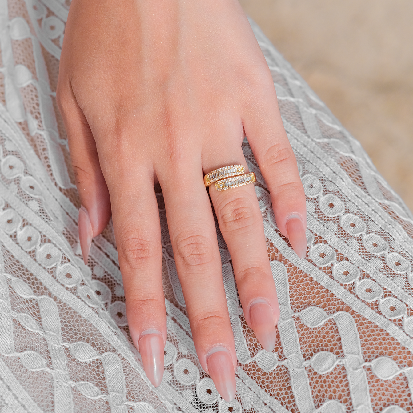 Dazzling Clarity Adjustable Ring