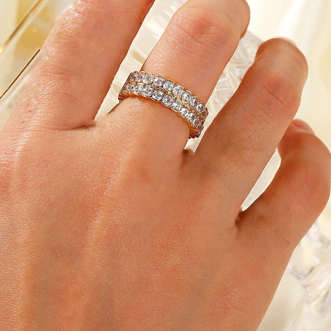 Radiant Gold Sparkle Ring