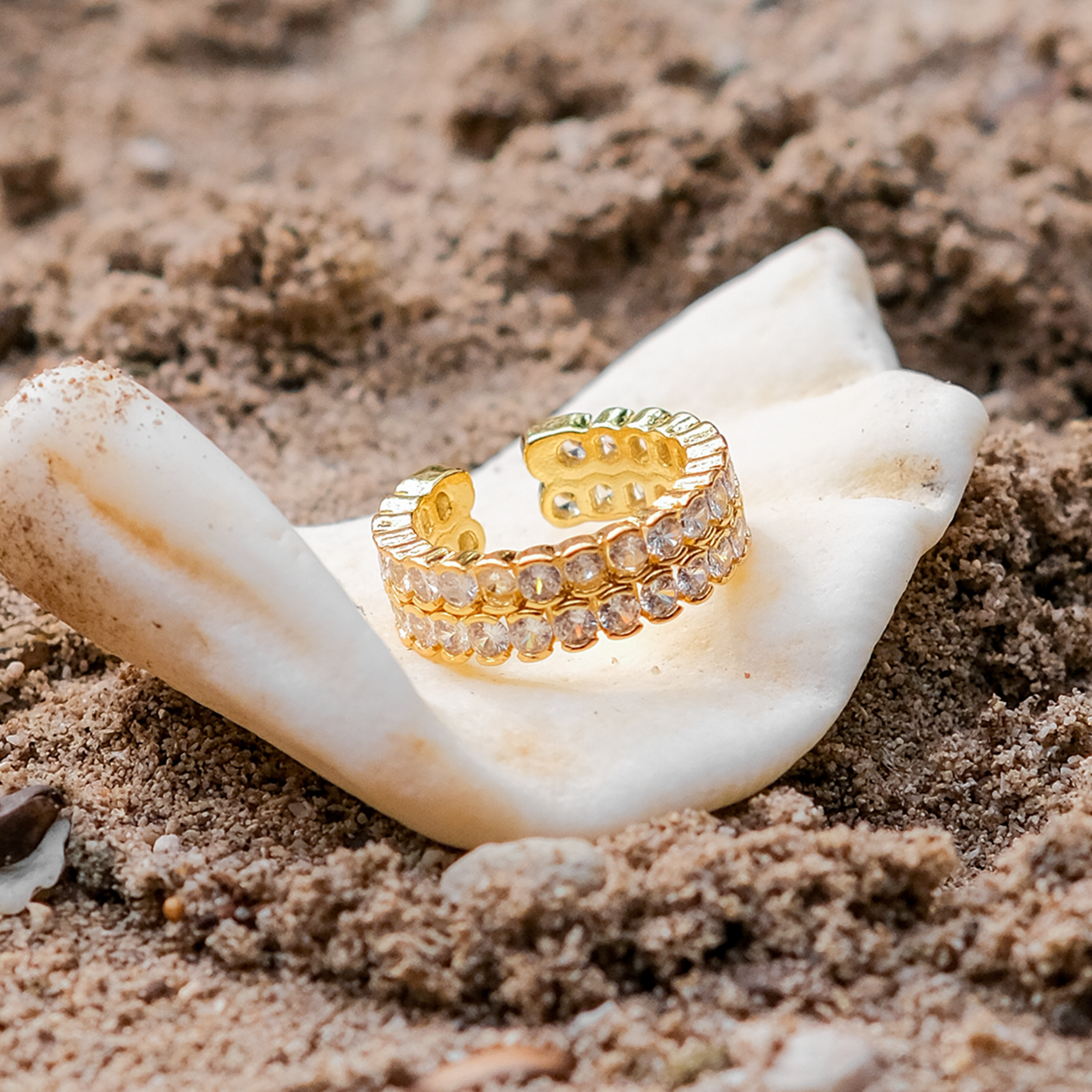 Radiant Gold Sparkle Ring