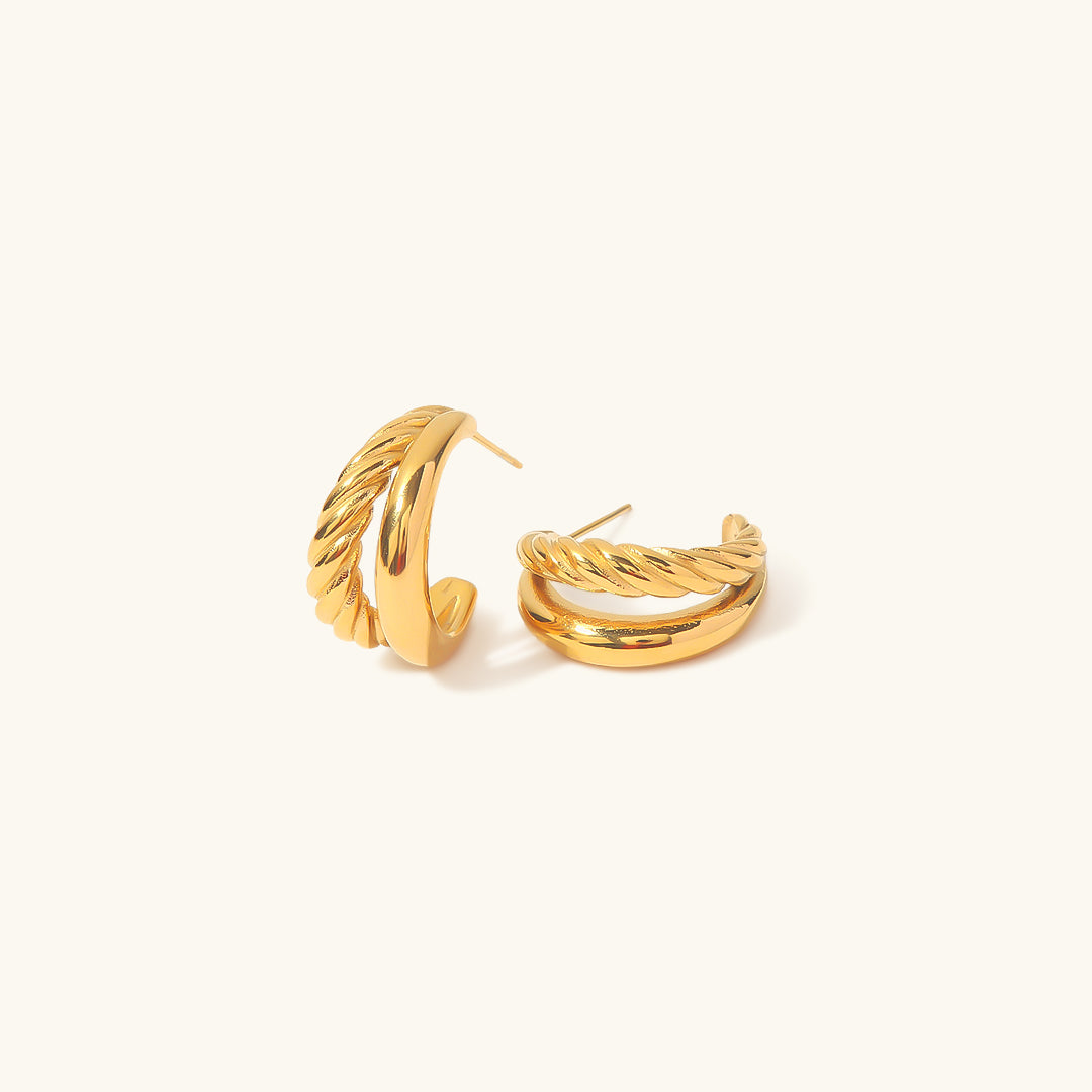 Anya Dual-Tone Statement Earrings