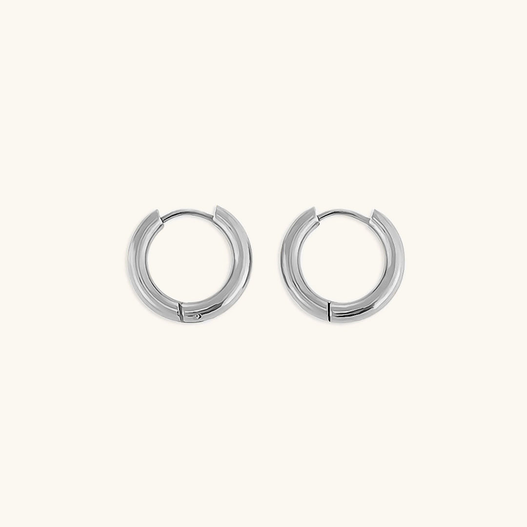 Elegant Gold & Silver Hoops Set