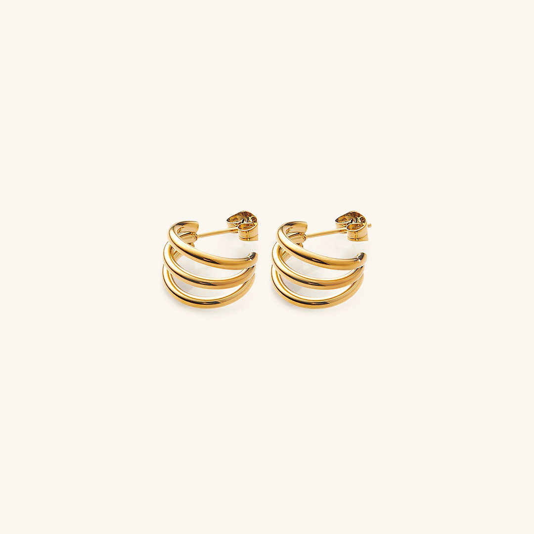 Elegant Gold Cradle Earrings