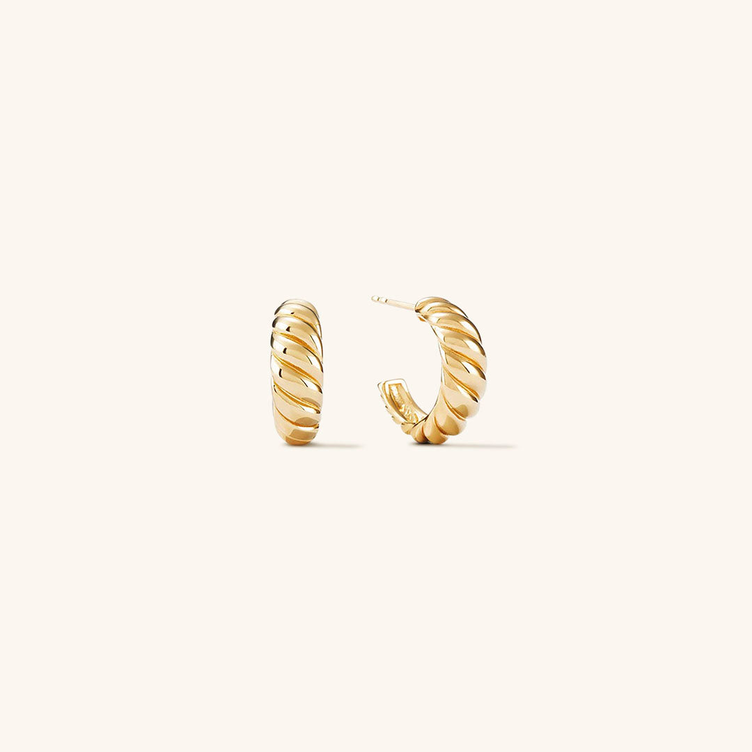 Elegant Croissant Hoop Earrings