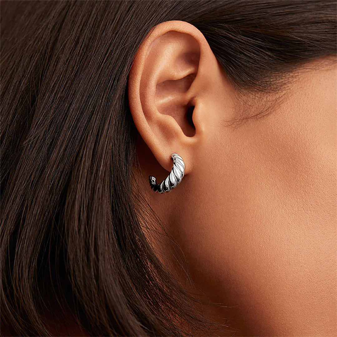 Elegant Croissant Hoop Earrings