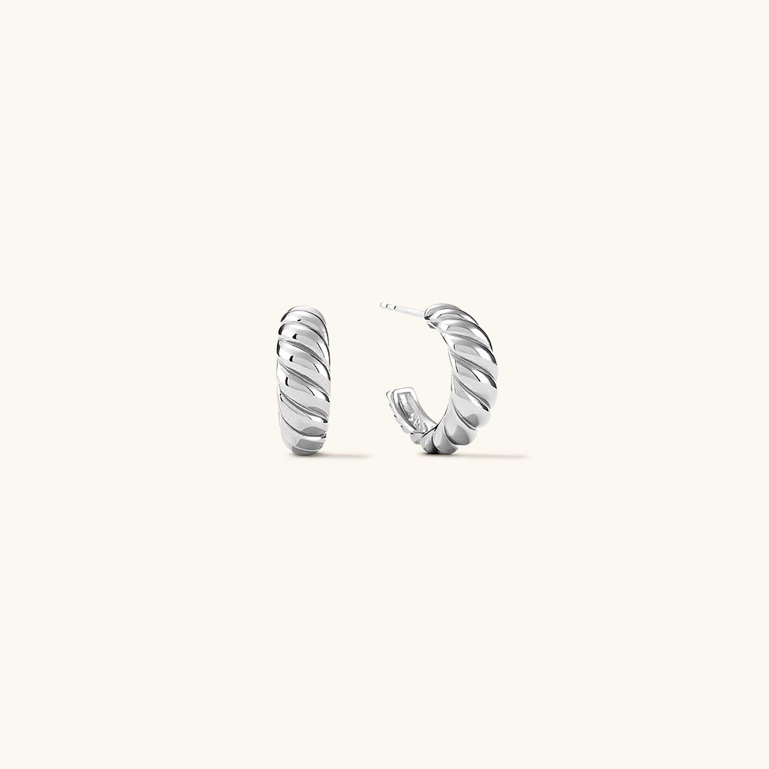 Elegant Croissant Hoop Earrings