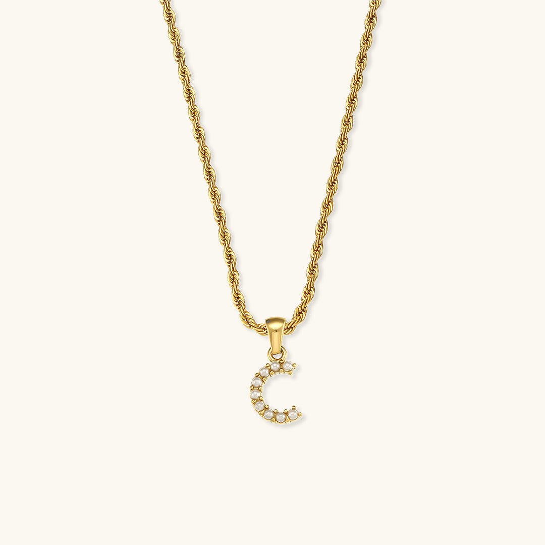 Personalized Pearl Initial Necklace