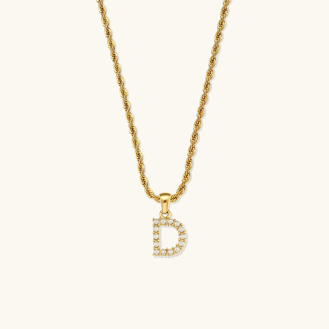Personalized Pearl Initial Necklace