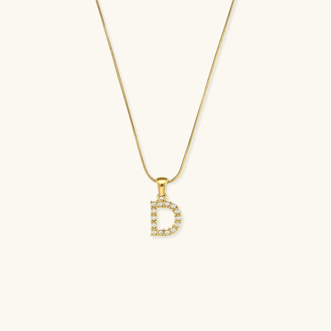 Personalized Pearl Initial Necklace