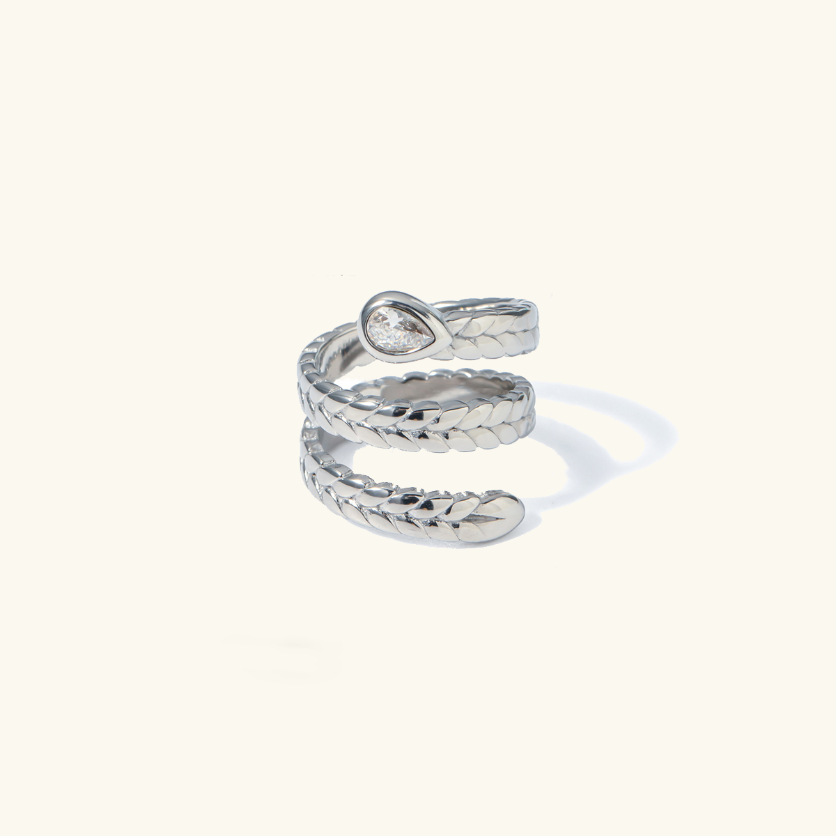 Ethereal Serpent Gold Ring