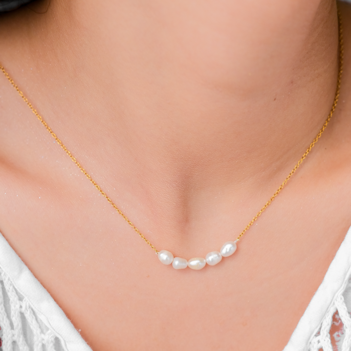 Luxe Pearl Gold Choker