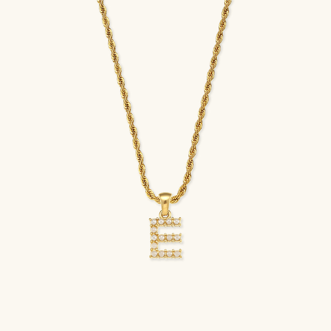 Personalized Pearl Initial Necklace