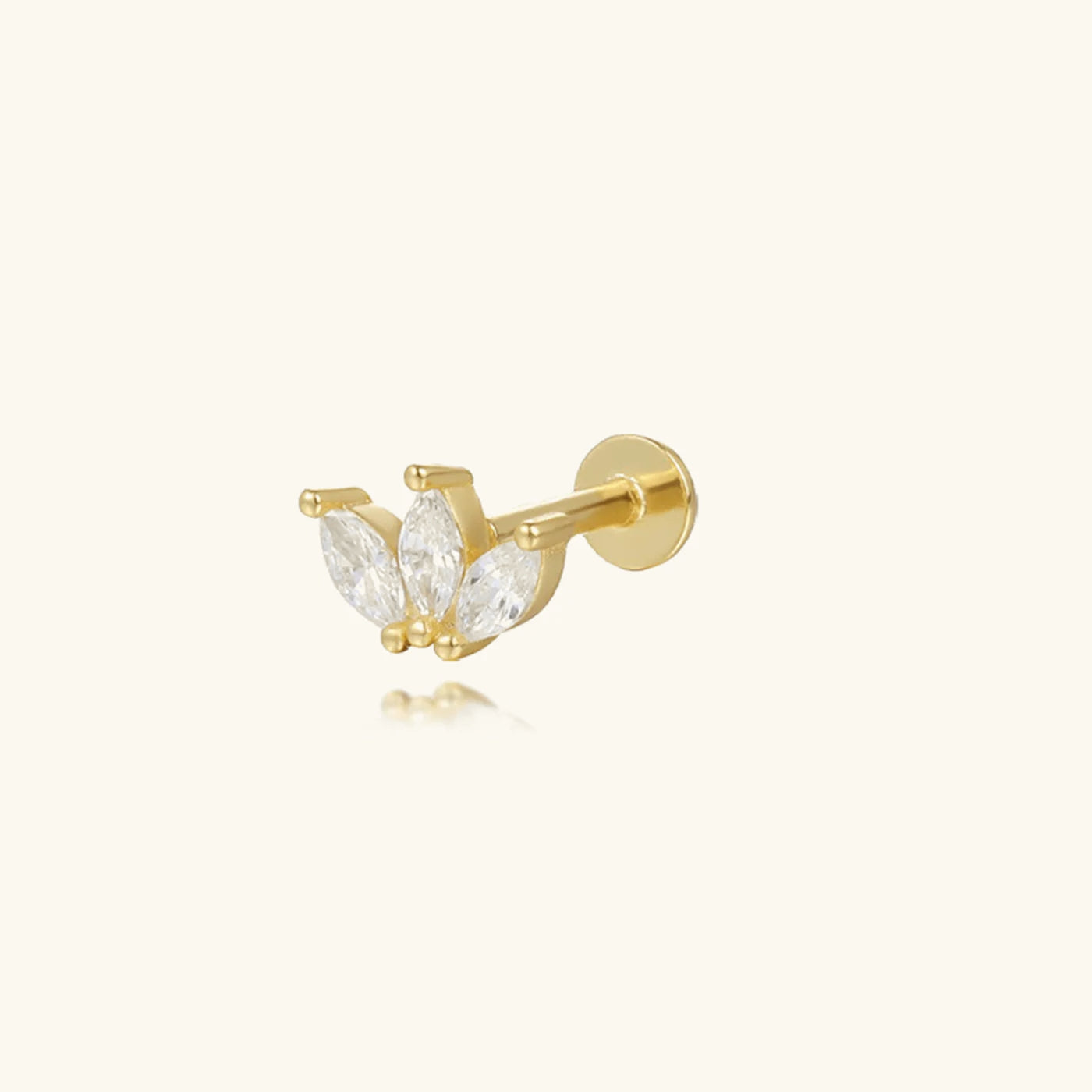 Petal Diamond Stud Earring