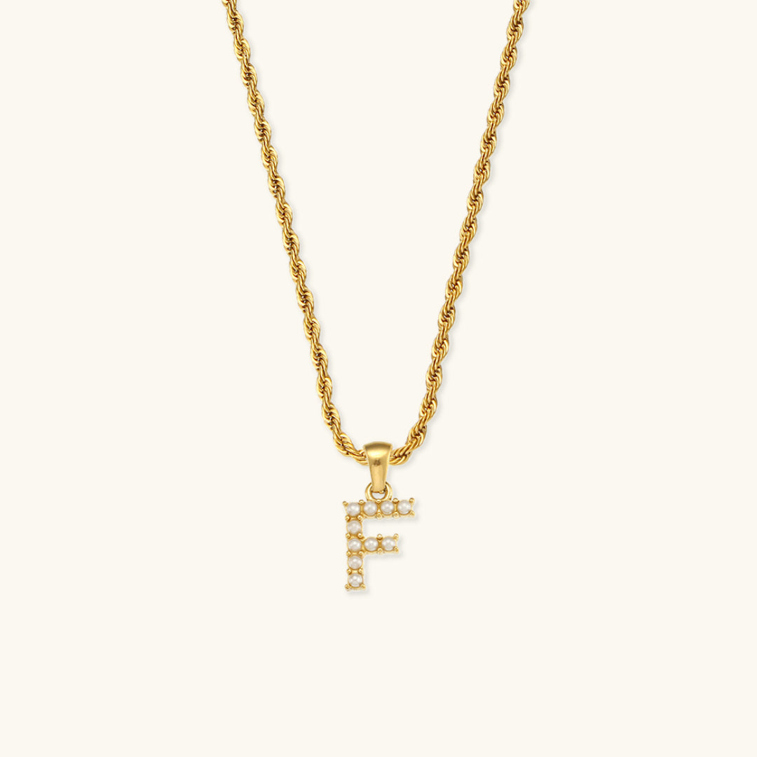 Personalized Pearl Initial Necklace
