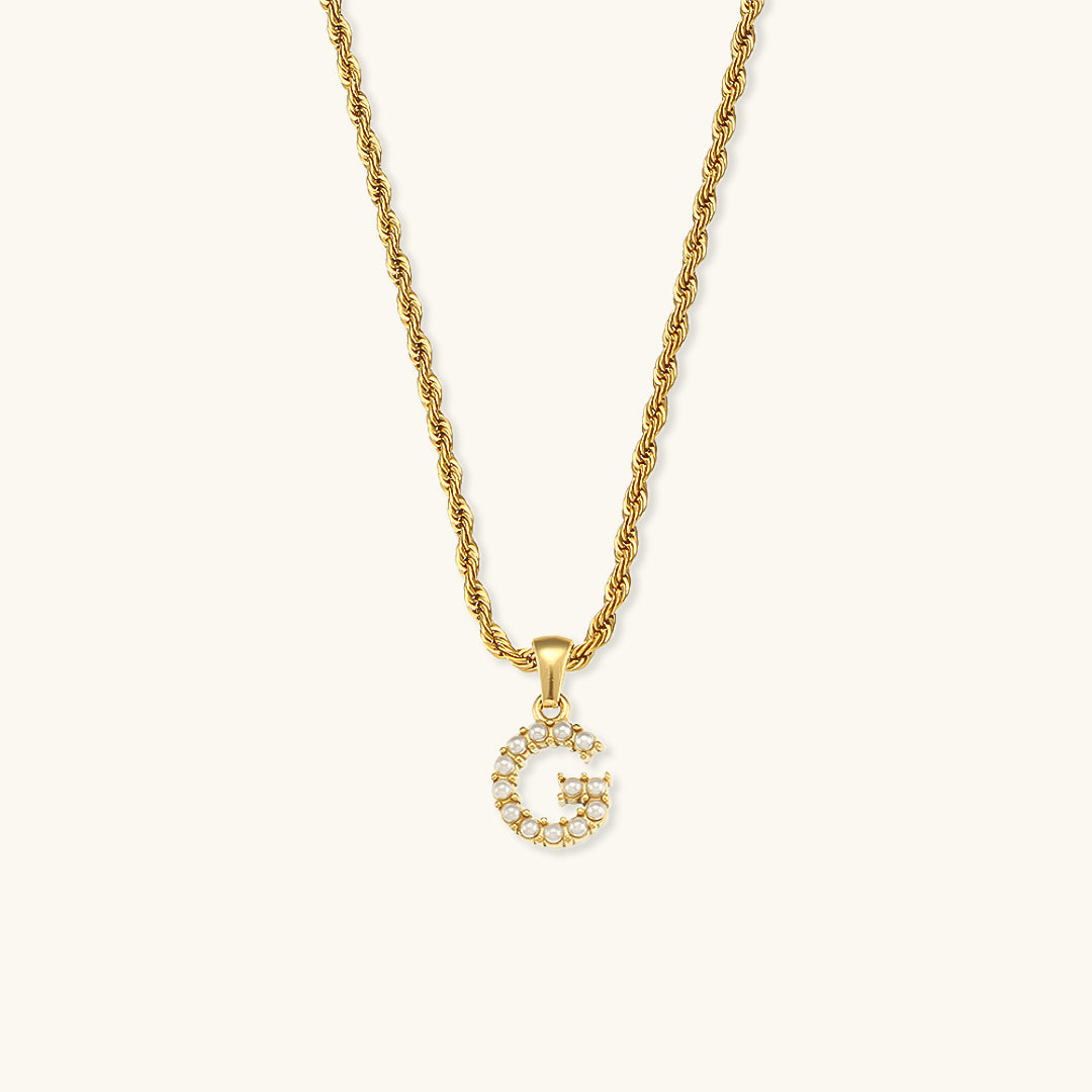 Personalized Pearl Initial Necklace